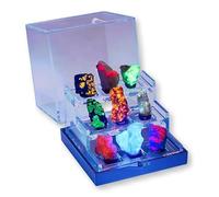Display Set with 9 Glow in the Dark Minerals (Ruby - Wilhemite - Kunzite ect) (3.5 cm Display)