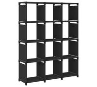 Vidaxl 12-cube Display Shelf With Boxes Grey 103X30X141 Cm Fabric, Grey