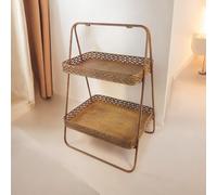 Display Shelf Rustic Rusty Metal 59cm H Vintage Weathered 34x61x61cm Organizers