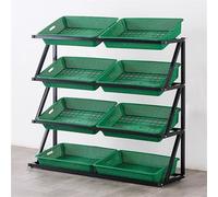 Display Shelf with Baskets - Multi-Tier Organizer for Supermarkets, Offices, and Stores - Large Capacity Retail Storage Solution