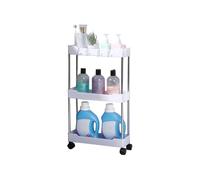 Display Shelves With Wheels - Trolley Shelf Rack, Multi-Purpose Storage Rack Cart For Mineral Water, Shower Gel For Bedroom Kitchen Bathroom | Rolling Organizer, Space-Saving Storage Cart