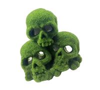 Display Skull Decoration for Terrarium and Enclosure Layouts, Resin Halloween Accent for Indoor Seasonal Themes Terrarium Skull Decor Enclosure Ornament Habitat Styling Resin Display Halloween Shelf