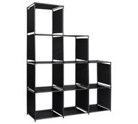 Display Staircase Shelf Fabric Home Storage Box Unit Cubes Bookcase vidaXL