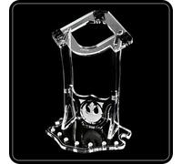 Display stand angled 36° for Lego 75257-4504 Millennium Falcon + minifigures slots (A1056)