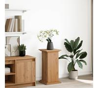 Display Stand Black Engineered Wood 31x30x90 cm 3-Tier Door Storage With Shelves