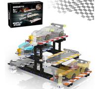 Display Stand Building Kit, 578 Pcs Compatible with Lego Speed Champions 8-Stud 76917, 76908, 76918, 76915, 76914, 76907, 76901, 76902 & More, Parking Garage Shelves Gift for Adults & Kids