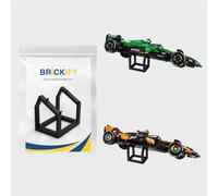Display Stand Compatible with LEGO Technic McLaren F1 42228 - Premium Shelf Stand for Formula 1 Race Car Models - Angled Display Mount for Collectors - Car Model Not Included