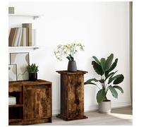 Display Stand Smoked Oak 31x30x60cm Engineered Wood Textured Hinge Door Storage