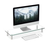 Display stand Tempered Glass Riser Compact TV Pedestal Sturdy Compact