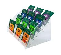 Display Stands Ltd 4 Tier Acrylic Multipurpose Counter Merchandiser 310mm Wide For Nail Polish, Model paints, Tea and More (G604)