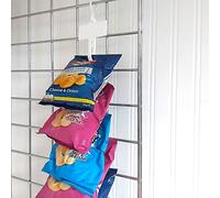 Display Stands Merchandising Strip - Hanging White Plastic Supermarket Clipstrip 12 Hooks with Header (MS1) (1)