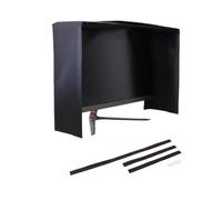 Display Visor Canopy - Light Scattering Plate Visual Comfort Barrier Polymer Frame Construction | Cover Desktop Station Size 17 to 27, Reading and Coding Solution for Clear