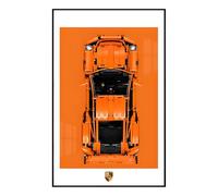 Display Wall Mount for Le-Go Technic 42056 Racing Car 911 GT3 RS Building Set Model, Decorate Rooms or Collect,Display Stand,50x80cm,Only Display Wallboard. (Style D)