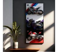 Display Wall Mount for Lego 42130 42159 42107 Technic Motorbike, for BMW for Yamaha for Ducati - 115 x 50 cm Display Wall Board for Lego Car Black (Models Not Included)
