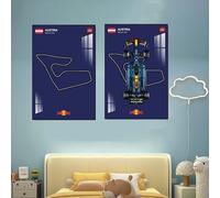 Display Wall Mount for Lego 42206 Technic Red Bull RB20 Racing Decorative Scoreboard for Car Wall Mount Le*go Lovers (Not included Model) (Red Bull Ring Circuit in Austria)