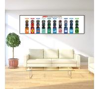 Display Wall Panel, Applicable to 2025 speeed supeer raciang car F1 series (77242-77251) building blocks, Display board for LEGO collection, Decorative background board, Wall photo frame (no model)