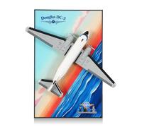 Display Wallboard Compatible with Lego 11378 Douglas DC-3 PAN AM Airliner - Theme inspired HD Printed Background & 360° View & Crew Minifigure Stand- Collector's Display Wall Mount (No Model Included)