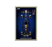 Display Wallboard Compatible with Lego 42207 Technic for McLaren Formula 1 Race Car, Gift Ideas for Lego F1 Car Wall Mount Enthusiasts, Only Wallboard, 80x50 cm (42206,With light)