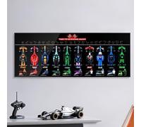 Display Wallboard for F1 Racing Car, Building Block Wall Frame Compatible with LEGO Sets 77242-77251, Gift Ideas for Car Mounting Fans, Wall Only