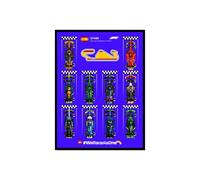 Display Wallboard for L-e*g-o 77242-77251 Racing Car - Wall Mount Display Stand Art Wall Mount Frame for Racing Car Building Set 60 x 80 CM (C)