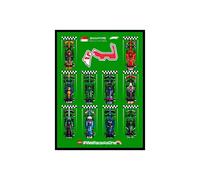 Display Wallboard for L-e*g-o 77242-77252 Racing Car - Wall Mount Display Stand Art Wall Mount Frame for Building Set, for Car Enthusiasts - 60 x 80 CM