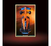 Display Wallboard for L-e*g-o Technic Car F1 for Mc-Laren For-mula 1 42141, Compatible with L-e*g-o, 50*80cm, Wall Mount (B,Light)