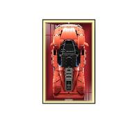 Display Wallboard for L-e*g-o Technic for Fer-rari Day-tona SP3 42143, for Race Car 1:8 Scale, Compatible with L-e*g-o for Fer-rari Cars (Just Display Wallboard) (Light,B)