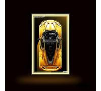 Display Wallboard for L-e*g-o Technic for Mc-Laren P1 Hy-percar 42172, Compatible with L-e*g-o for Mc-Laren P1, for L-e*g-o Car Wall Mount, Only Wallboard (B,Light)