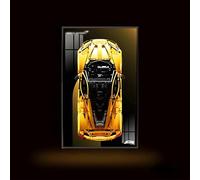 Display Wallboard for L-e*g-o Technic for Mc-Laren P1 Hy-percar 42172, Compatible with L-e*g-o for Mc-Laren P1, for L-e*g-o Car Wall Mount, Only Wallboard (B,Basic)
