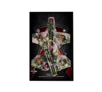 Display Wallboard for Le-go 76354 Sky Mothership Set, Wall photo frame, Wall Mount Display Stand Art Wall Mount Frame,(Model not Included) (without Light)