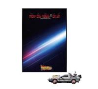 Display Wallboard for Lego 10300 Back to the Future Series Time Machine Car Set, Wall Display Wallboard - Only Display Board, Display Board Compatible with Lego 10300 (Model A (Without lights))
