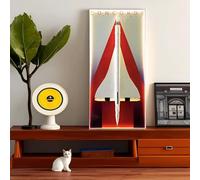 Display Wallboard for Lego 10318 Concorde Car - Wall Mount Display Stand Art Wall Mount Frame for Racing Car Building Set, for Car Enthusiasts - 60 x 120 CM (With light C)