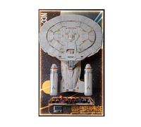 Display Wallboard for Lego 10356 Starship Enterprise Building Set, Wall Mount Display Wallboard - Only Display Board, Display Board Compatible with Lego 10356 (Picture Frame B (with lights))