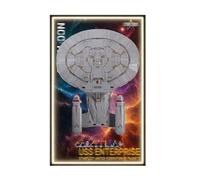 Display Wallboard for Lego 10356 Starship Enterprise Building Set, Wall Mount Display Wallboard - Only Display Board, Display Board Compatible with Lego 10356 (Picture Frame A (with lights))