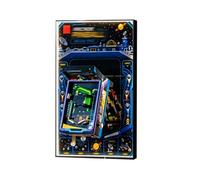 Display Wallboard for Lego 11374 Pinball Machine Building Set, Wall Mount Display Wallboard - Only Display Board, Display Board Compatible with Lego 11374 (Picture Frame (With lights))