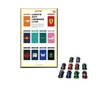 Display Wallboard for Lego 2025 speed susper raclng car model, LED Display Wall Panel for 77242-77251 Building Block Model, Art Wall Mount Frame (no model) (Type A+LED)
