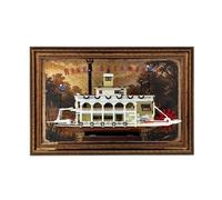 Display Wallboard for Lego 21356 Canal Steamboat Building Set, Wall Mount Display Wallboard - Only Display Board, Display Board Compatible with Lego 21356 (Picture Frame (no lights))