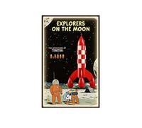 Display Wallboard for Lego 21367 Moon Rocket Adventure Building Set, Wall Mount Display Wallboard - Only Display Board, Display Board Compatible with Lego 21367 (Picture Frame A (with lights))