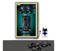 Display Wallboard for Lego 42171 Mercedes-Benz AMG F1 Model, Decorative Display Case for Lego Car Wall Mounted Displays, Wallboard Gift(Only Display Wallboard, NO Model) 【Photo frame with light】