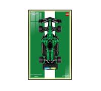 Display Wallboard for Lego 42240 Racing Cars Building Set, Wall Mount Display Wallboard - Only Display Board, Display Board Compatible with Lego 42240 (Picture Frame D (With lights))