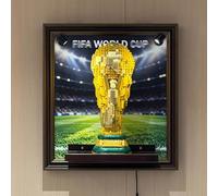 Display Wallboard for Lego 43020 World Cup Trophy Building Set, Wall Mount Display Wallboard - Only Display Board, Display Board Compatible with Lego 43020 (Model A (With lighting))