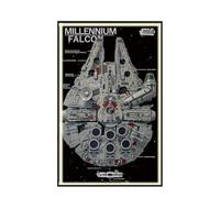 Display Wallboard for Lego 75192 Ultimate Millennium Falcon - Wall Mount Display Stand Art Wall Mount Frame for Racing Car Building Set, for Car Enthusiasts - 50 x 80 CM (75192 USB LED Light A)