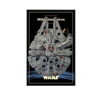 Display Wallboard for Lego 75192 Ultimate Millennium Falcon - Wall Mount Display Stand Art Wall Mount Frame for Racing Car Building Set, for Car Enthusiasts - 50 x 80 CM (75192 F)