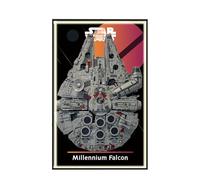 Display Wallboard for Lego 75192 Ultimate Millennium Falcon - Wall Mount Display Stand Art Wall Mount Frame for Racing Car Building Set, for Car Enthusiasts - 50 x 80 CM (75192 USB LED Light D)