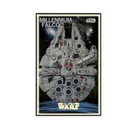 Display Wallboard for Lego 75192 Ultimate Millennium Falcon - Wall Mount Display Stand Art Wall Mount Frame for Racing Car Building Set, for Car Enthusiasts - 50 x 80 CM (75192 USB LED Light B)