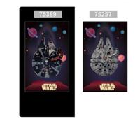 Display Wallboard for Lego 75389/75257 Millennium Falcon，for Lego 75389/75257 Wall Mount Display ，Acrylic display box （Models not Included） (StyleF)