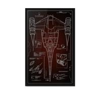 Display Wallboard for Lego 75442 Interstellar Fighter Building Set, Wall Mount Display Wallboard - Only Display Board, Display Board Compatible with Lego 75442 (Display stand (Without lights))