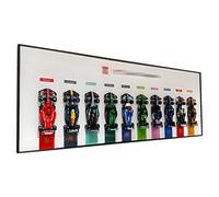 Display Wallboard for Lego 77242-77251 F1 Racing Cars Series, Building Block Wall Frame Compatible with Lego 77250, Photo Frame Storage Display Board (Model not Included ) (Style C)