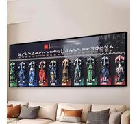 Display Wallboard for Lego 77242-77251 F1 Racing Cars Series, Building Block Wall Frame Compatible with Lego 77250, Photo Frame Storage Display Board (Model not Included ) (Style D)