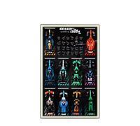 Display Wallboard for Lego 77242-77251 F1 Series Racing Car - Wall Mount Display Stand Art Wall Mount Frame for Racing Car Building Set - 50 x 80 CM (USB LED Light D)